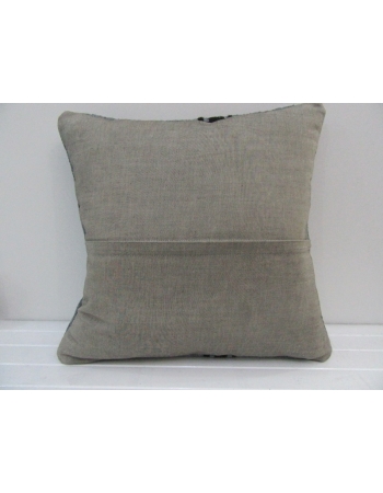 Handmade Black Striped Gray Turkish Kilim Pillow Cover
