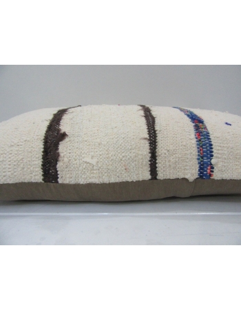 Vintage Handmade Striped Natural Kilim Cushion Cover