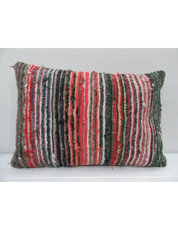 Vintage Handmade Multicolor Striped Kilim Cushion Cover