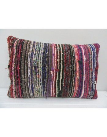 Vintage Handmade Multicolor Striped Kilim Cushion Cover