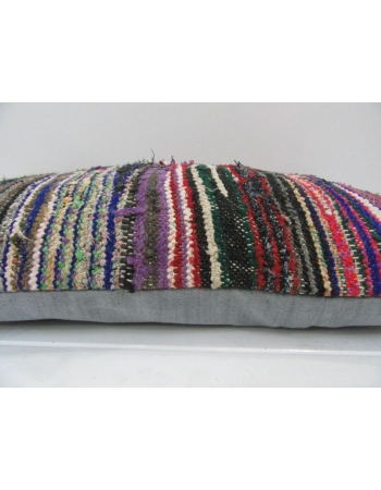 Vintage Handmade Multicolor Striped Kilim Cushion Cover