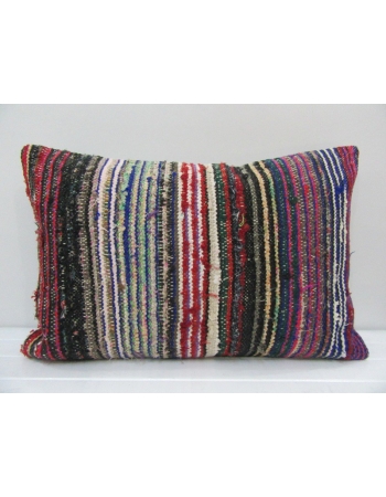 Vintage Handmade Multicolor Striped Kilim Cushion Cover