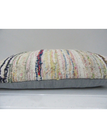 Vintage Handmade Multicolor Striped Kilim Cushion Cover