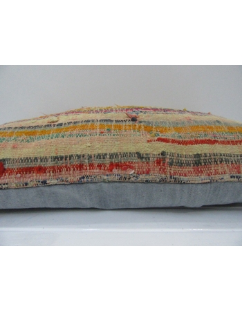 Vintage Handmade Multicolor Striped Mustard Kilim Cushion Cover