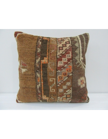 Vintage Handmade Decorative Brown Turkish Pillow Cover