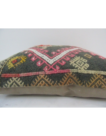 Vintage Handmade Decorative Embroidered Turkish Kilim Pillow Cover