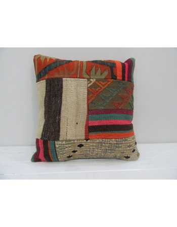 Vintage Handmade Decorative Patchwork Kilim Pillow Cover