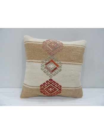 Vintage Handmade Decorative Embroidered Striped Kilim Pillow Cover