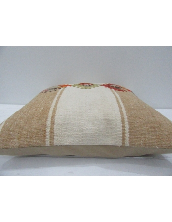 Vintage Handmade Decorative Embroidered Striped Kilim Pillow Cover