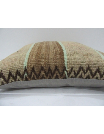 Vintage Handmade Brown Striped Natural Kilim Pillow Cover