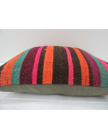 Vintage Handmade Decorative Multicolor Striped Kilim Pillow Cover