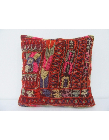 Embroidered Vintage Arabi Kilim Pillow