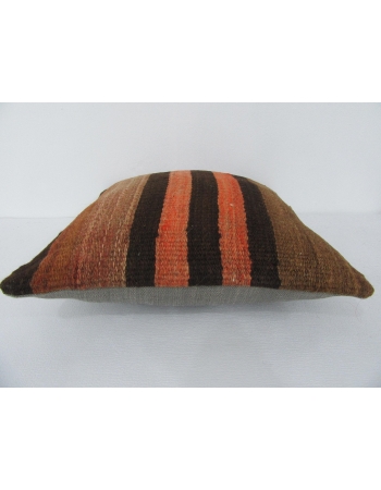 Brown & Orange Striped Kilim Pillow