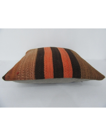 Striped Orange & Brown Kilim Pillow