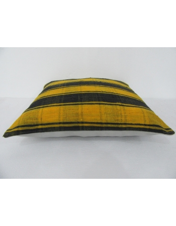 Striped Black & Yellow Kilim Pillow