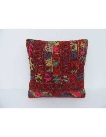 Embroidered Vintage Kilim Pillow Cover