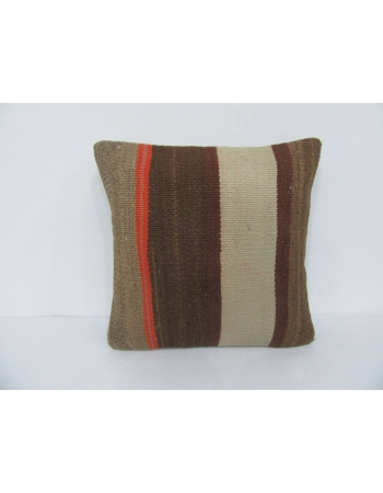 Striped Brown Kilim Pillow Cover