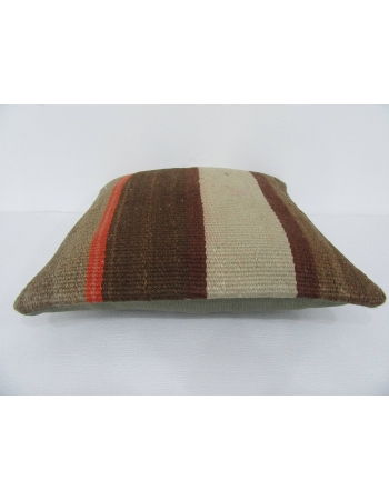 Striped Brown Kilim Pillow Cover