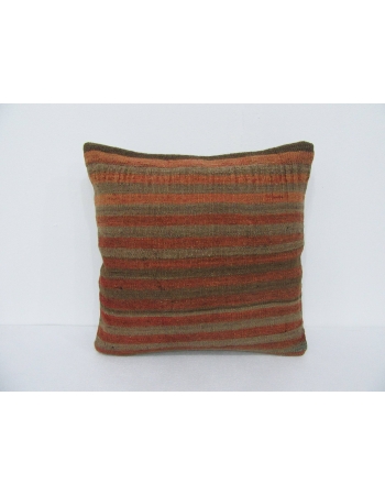 Striped Rust & Brown Kilim Pillow