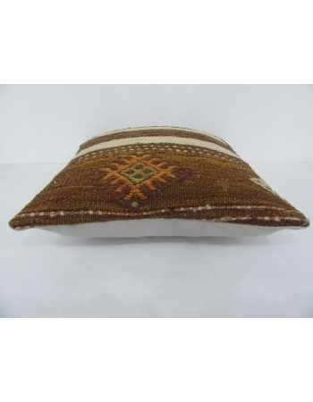 Brown & White Vintage Kilim Pillow