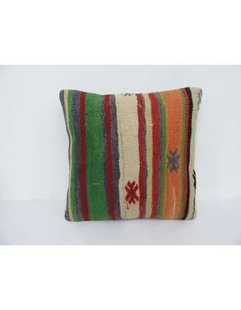 Striped Colorful Vintage Kilim Pillow