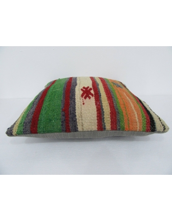 Striped Colorful Vintage Kilim Pillow