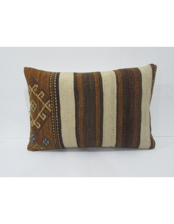 Brown & White Decorative Kilim Pillow