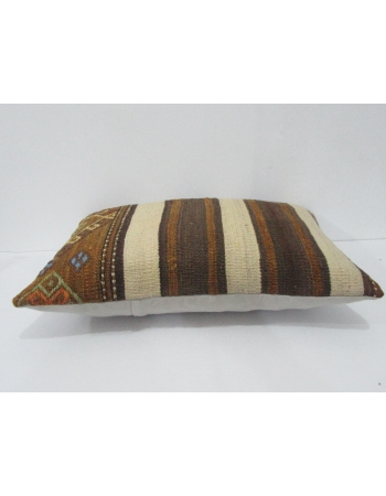 Brown & White Decorative Kilim Pillow