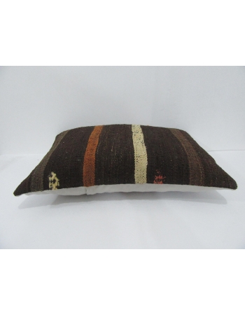 Vintage Brown Striped Kilim Pillow