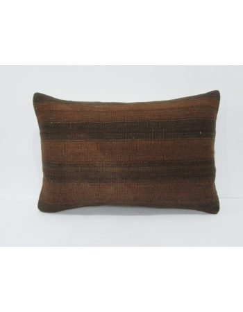 Brown Striped Wool Kilim Pillow