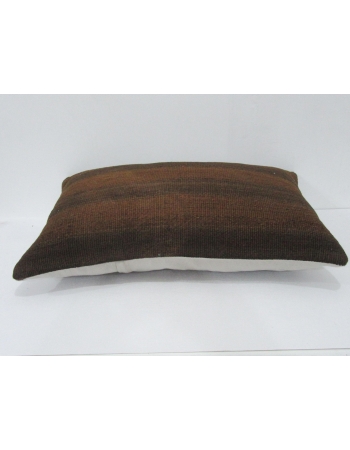 Brown Striped Wool Kilim Pillow