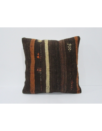 Vintage Brown Goat Hair Kilim Pillow