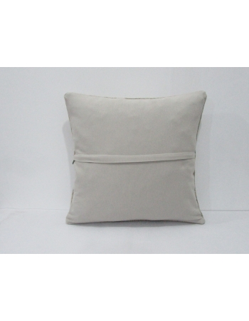 Distressed Vintage Ivory & Blue Pillow Cover