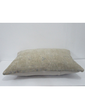 Worn Vintage Blue & Ivory Pillow Cover