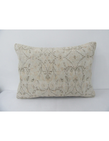 Vintage Cream & Brown Pillow Cover