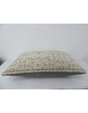 Vintage Cream & Brown Pillow Cover