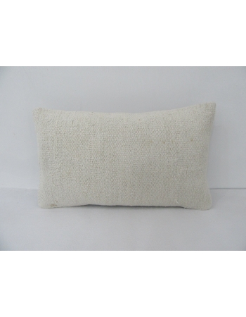 White Vintage Hemp Kilim Pillow