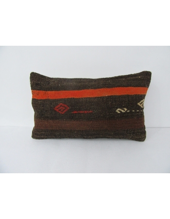 Brown & Orange Striped Kilim Pillow