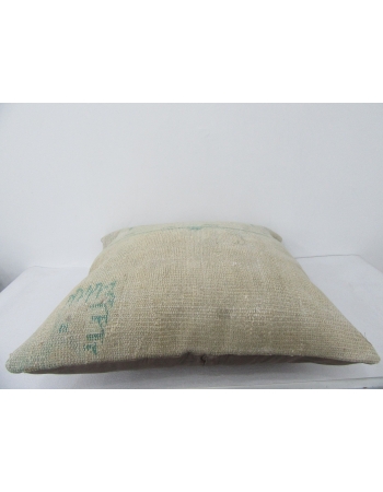 Vintage Green & Ivory Large Pillow