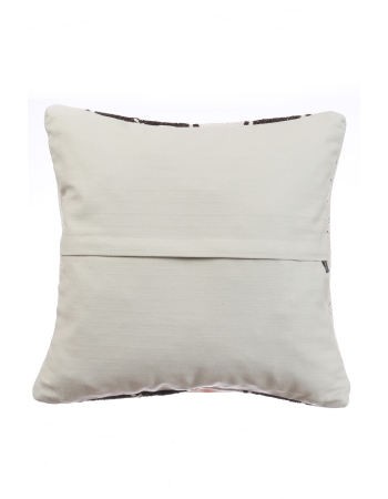Striped White & Brown Kilim Pillow