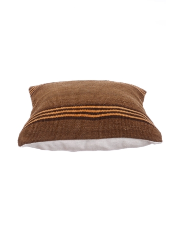 Brown & Orange Striped Kilim Pillow