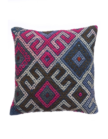 Pink & Blue Decorative Kilim Pillow Cover