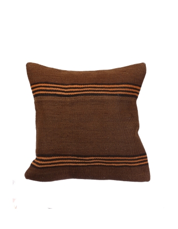 Brown & Orange Striped Kilim Pillow