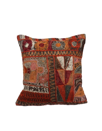 Embroidered Vintage Kilim Pillow Cover