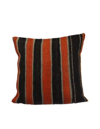 Orange & Black Kilim Pillow Cover