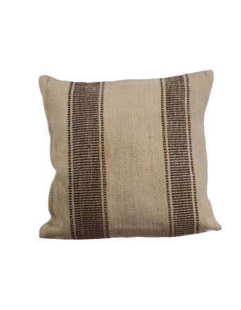 Brown & Ivory Kilim Pillow Cover