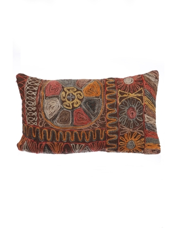 Embroidered Vintage Kilim Pillow Cover