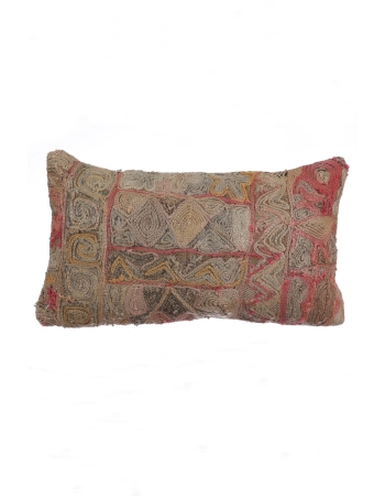 Vintage Embroidered Kilim Pillow Cover