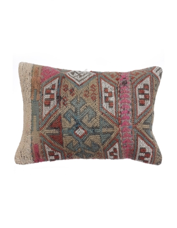 Embroidered Vintage Kilim Pillow Cover