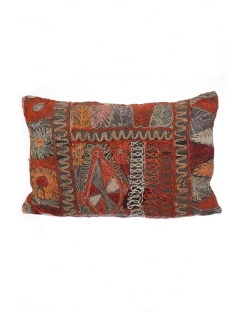 Embroidered Vintage Kilim Pillow Cover